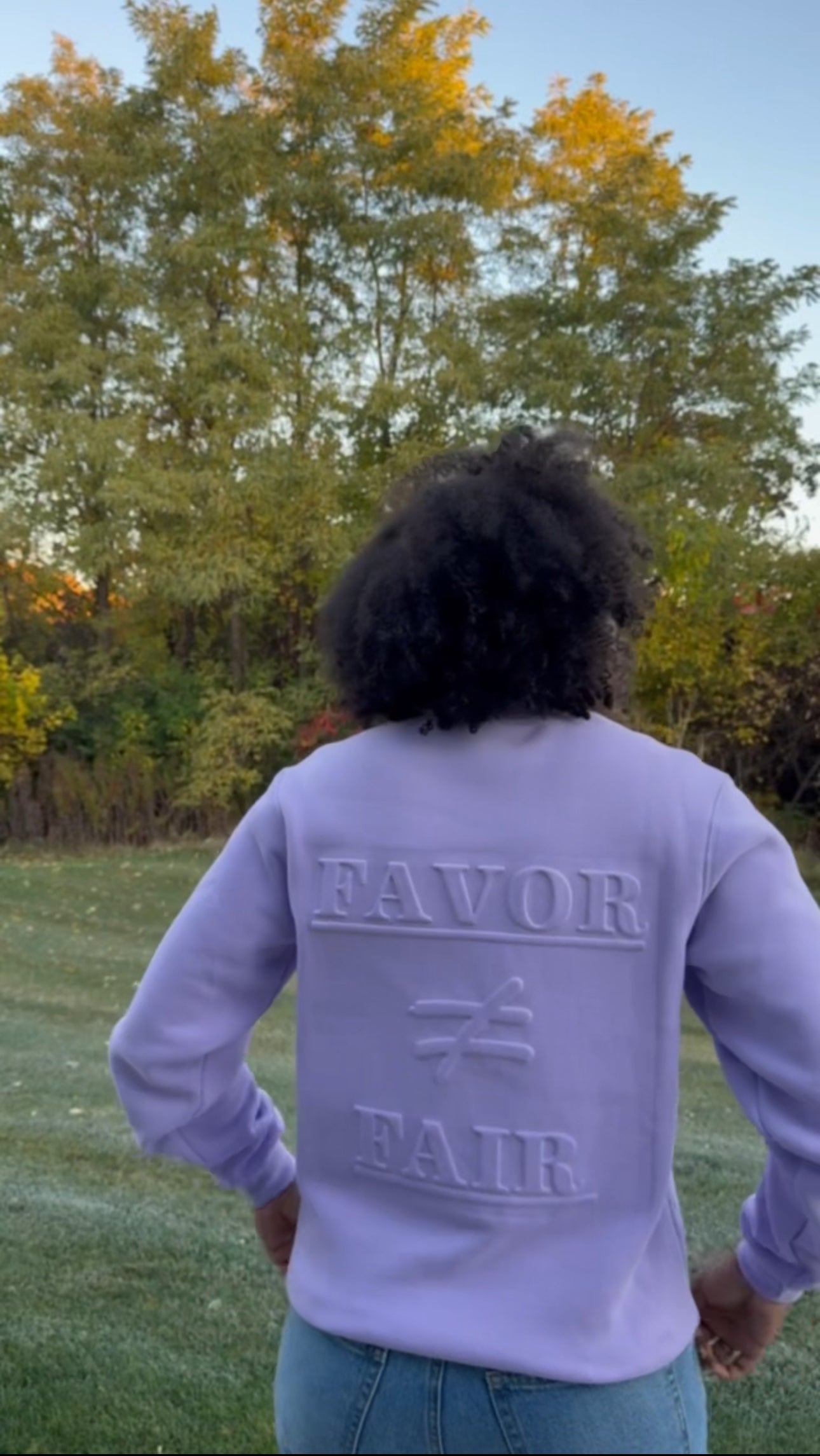 Favor Ain’t Fair Embossed Crewneck