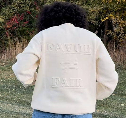 Favor Ain’t Fair Embossed Crewneck